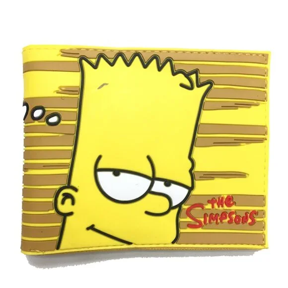 Bart Simpson The Simpsons Yellow Embossed Bifold Wallet - Picture 2 of 8